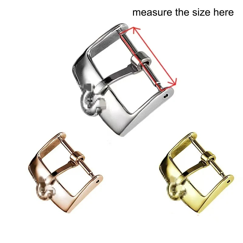12 14 16 18mm Stainless Steel Watch Buckle Silver Gold Pin Clasp Fit for Omega DE VILLE Strap Buckle Stock