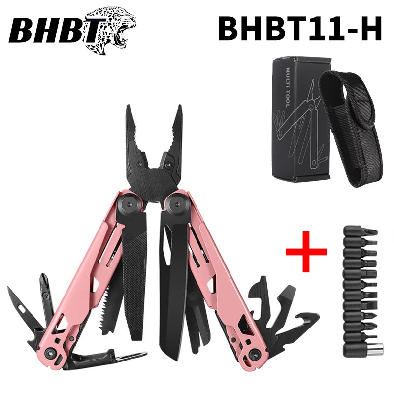BHBT 19 in 1 Multitool Pliers Folding Knife Multi Tool Hoxagon Wrench Outdoor Camping EDC Tool Home Repair Maintenance