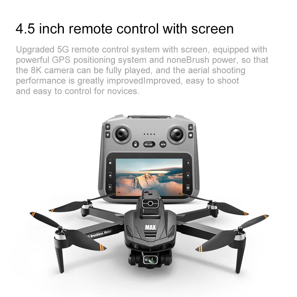 2025 Mini Drone 8K Professional HD Dual Cameras V168 Max Foldable Outdoor Drones Long Range WIFI FPV App RC Control Portable