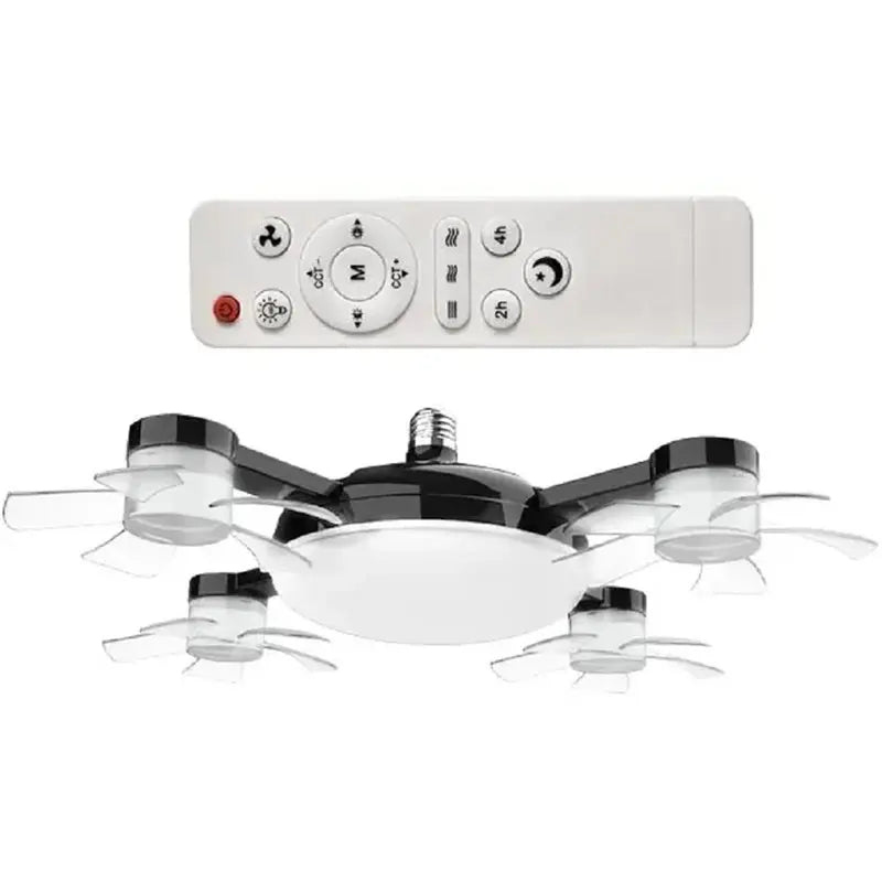 KEOL-Drone Design Fan Light 2-In-1 Ceiling Fan Light 60W Remote Control For Living Room For Entrance Hall Family Corridor
