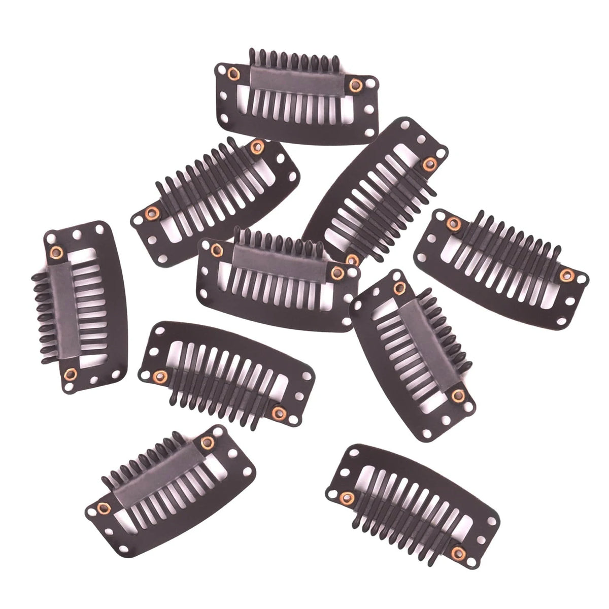10/20/50 Pcs Hair Extensions Clips 9-Teeth Wig Comb Clips Snap Hair Extension Accessories Tool 32mm