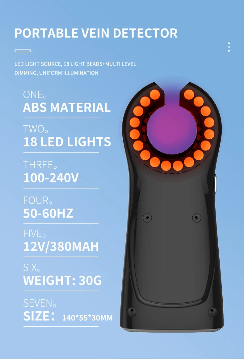 AiQUE Charging Vein Locator Injection Help Handheld Infrared Vascular Finder Detector Scanner Vein Viewer Light Device Home