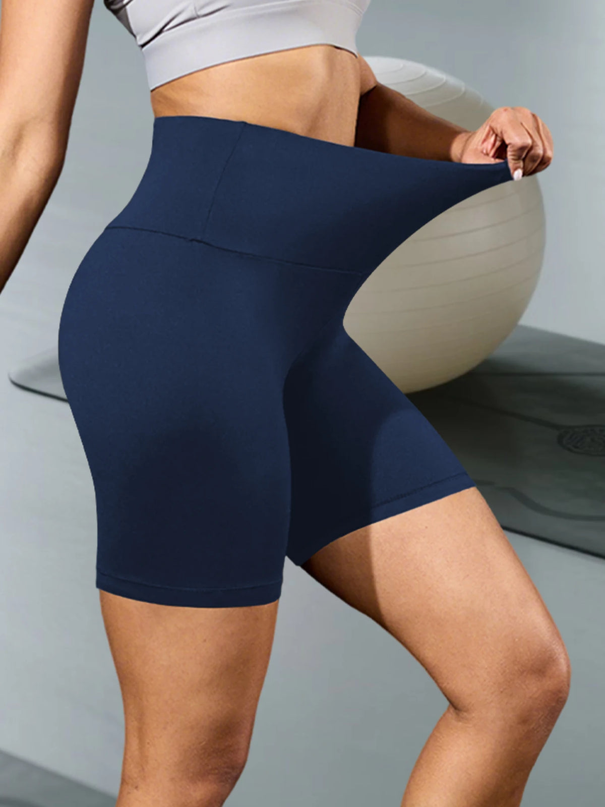 Women's High Waisted Biker Shorts | Super Soft Tummy Control Push Up | No See-Through Yoga Running Gym