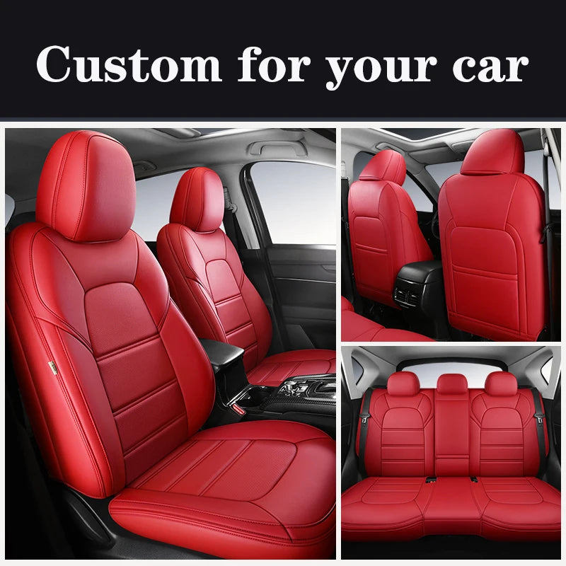 Custom Car Seat Cover For Mazda 3 Bk Bl Cx4 Cx7 6 Cx3 Cx30 Cx5 Atenza Luxury Leather Man Woman Gifts Auto Interior Accessories