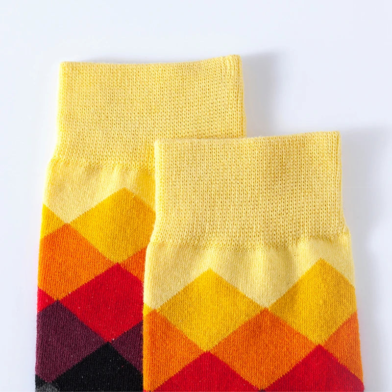 Classic Male Happy Cotton Casual Crew Socks Breathable Color Compression Funny Sox Business Dress High Quality  Socks for Men