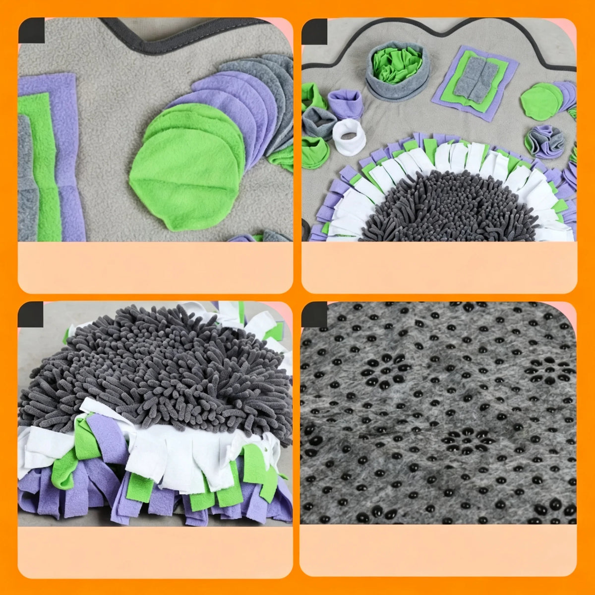 Pet Snuffle Mat for Dogs Cats Interactive Feeding Mat Slow Feeder Nose Work Training Toy Stress Relief Encourage Natural Foragin