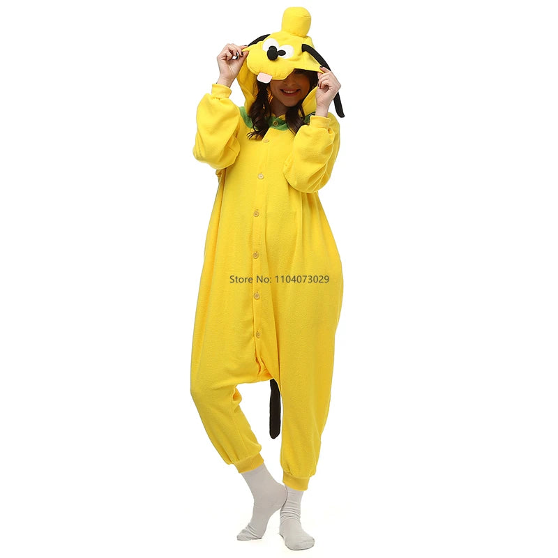 Onesieshow Animal Kigurumi Pyjamas Halloween Onesie Adult Cartoon Dog Cat Parrot Pajama Cosplay Party Women Men Homewear