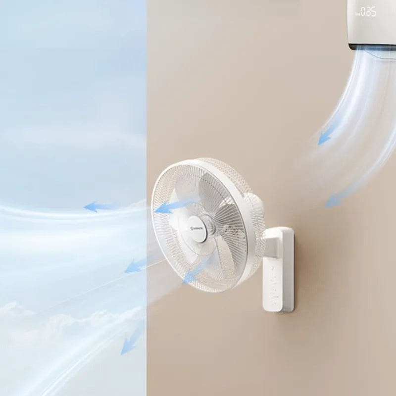 Quiet 7-Blade Wall Mount Fan Remote Control Commercial Fan for Restaurant Canteen, Dorm and Industrial Spaces