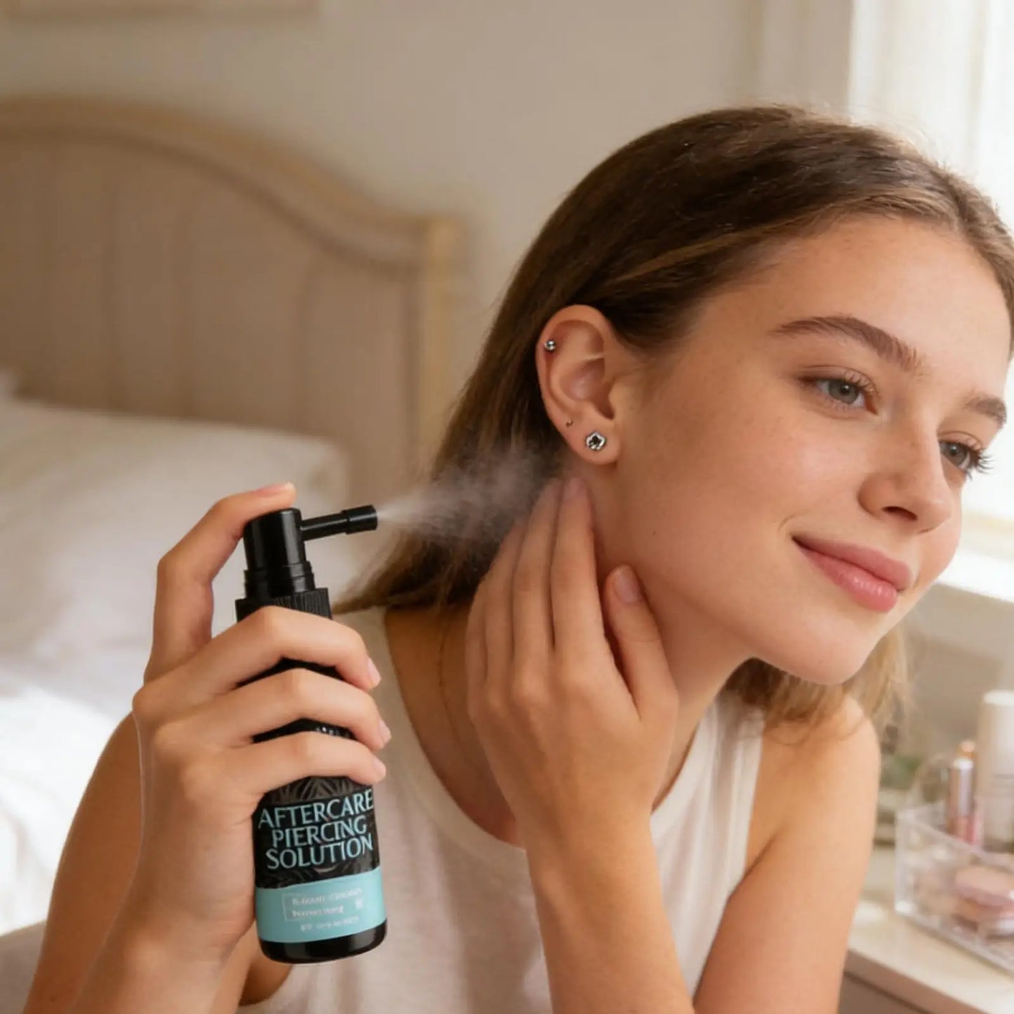 50ml Piercing After Care Solution Gentle Safe Mist Piercing Spray Aftercare For Adults Men Women Friends Daily Home Indoor