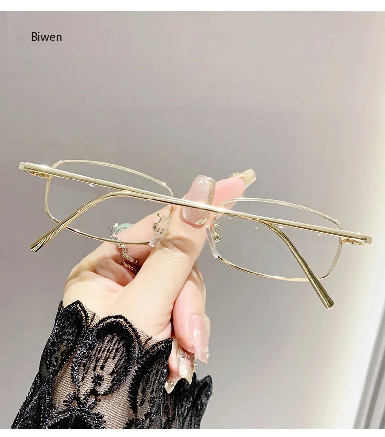 Intelligent Photochromic Myopia Glasses Women Retro Trendy Minus Sight Sunglasses 2 in 1 Farsighted Eyewear Diopter Prescription