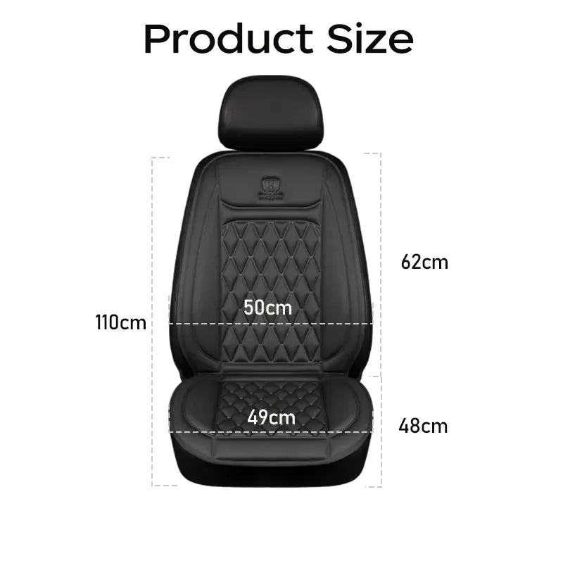 12-24v Heated Car Seat Cover 30' Fast Car Seat Heater Cloth/Flannel Warmed Heated Car Seat Protector 25W Heating Cover