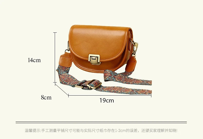 2023 New Style Real Leather Women's Bag Vegetable Tanned Genuine Cow Leather Single Shoulder Messenger Bag Lady Popular Purse