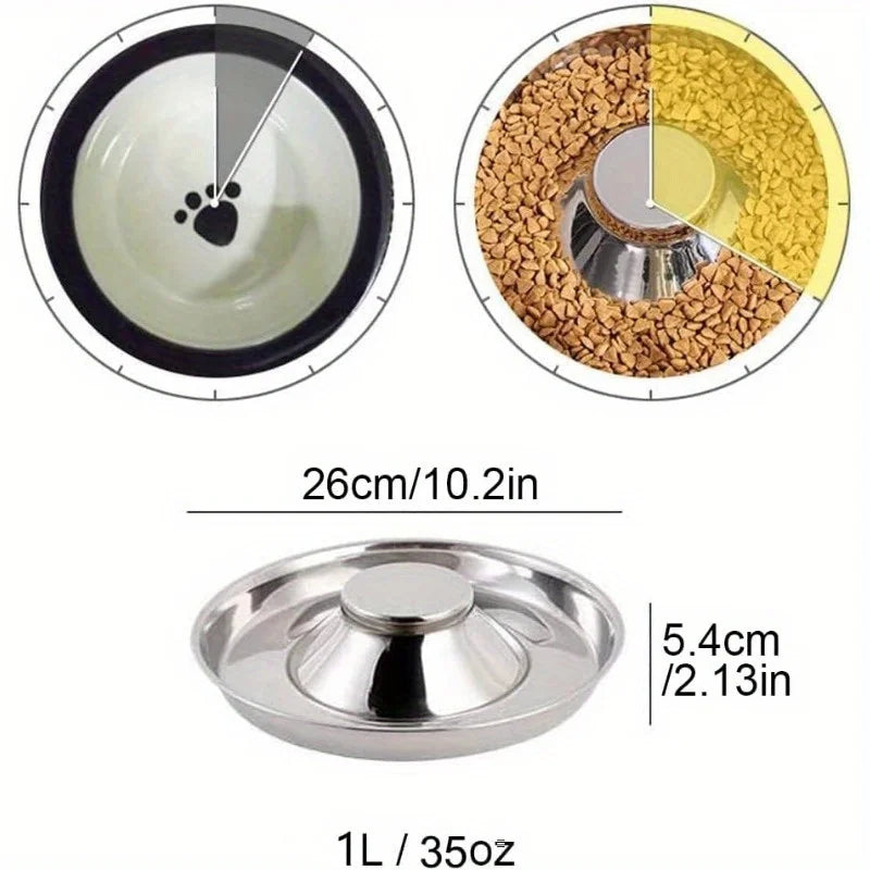 2pcs Stainless Steel Pet Bowls for Dogs & Cats - Durable Feeding Dishes for Food & Water, Ideal for Multiple Puppies and Kittens