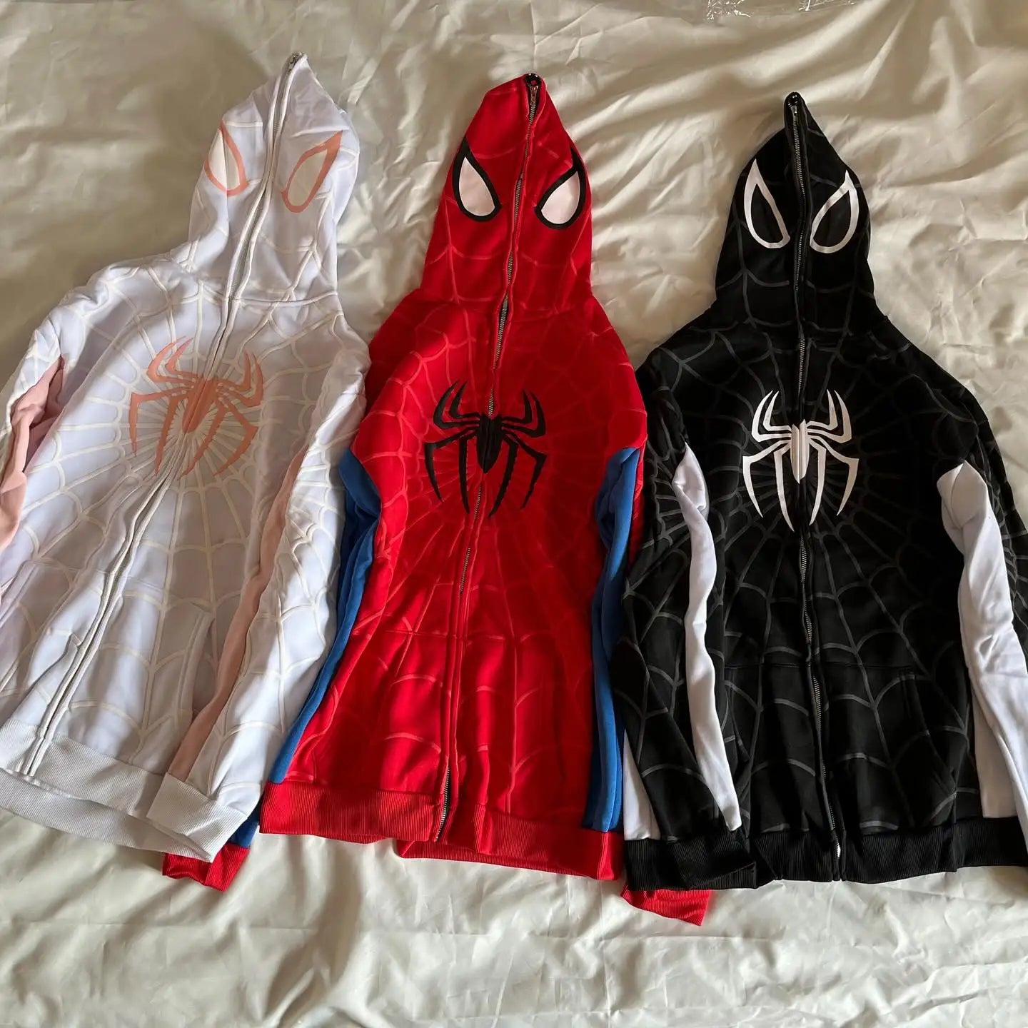 American Spider Vintage Zip Up Hoodie Y2K Clothes Mens Womens Spider Graphic Oversized Hoodies Sweatshirts Casual Jackets