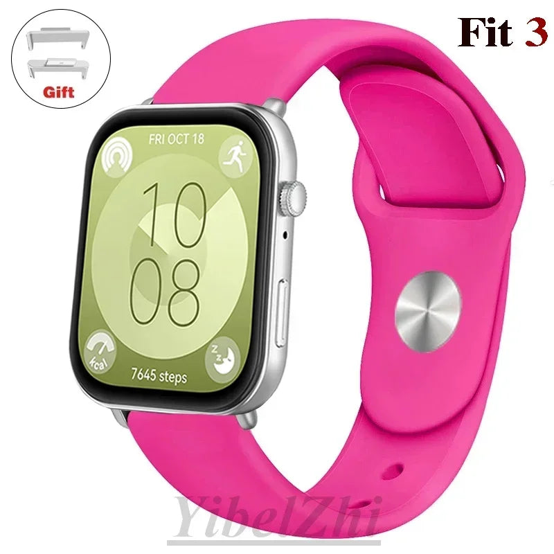 sport Band For Huawei Watch FIT 3 Strap smartwatch Silicone Official 1:1 correa for Huawei Watch fit3 2024 watchband Accessories