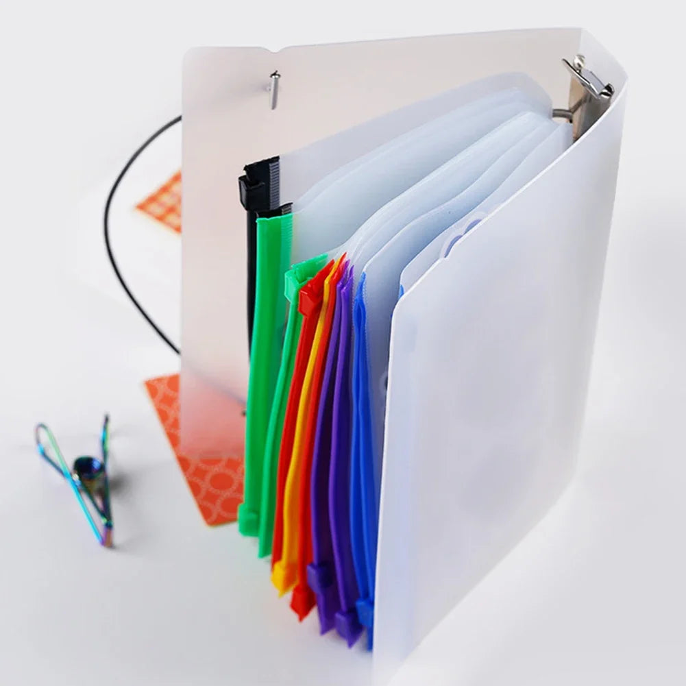 1PCS/LOT A5/A6/A7 Storage Bag School Office Supply Transparent Loose sheet Notebook zipper Self-sealing File Holder