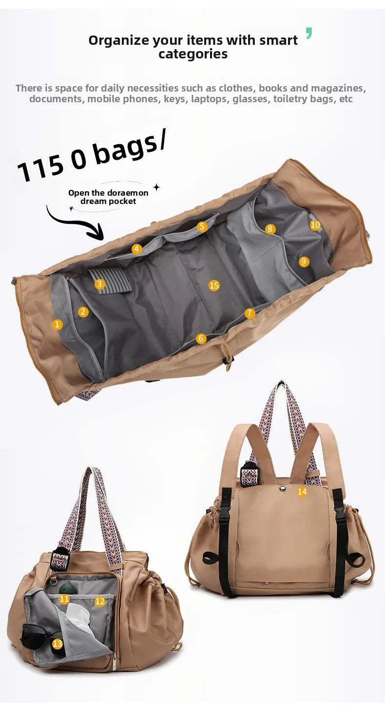 Baby Diaper Bag Multi-pocket Travel Duffel Bags Foldable Gym Bag Women Hand Luggage Airport Bags Mom Stroller Maternity Totes