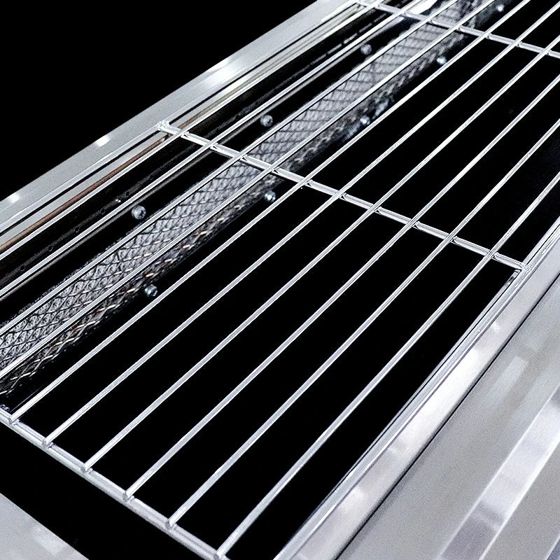 Commercial Smokeless LPG Gas Grill with Fan - Stainless Steel, Fast Heating, Auto Flameout Protection, for Oyster/Seafood BBQ