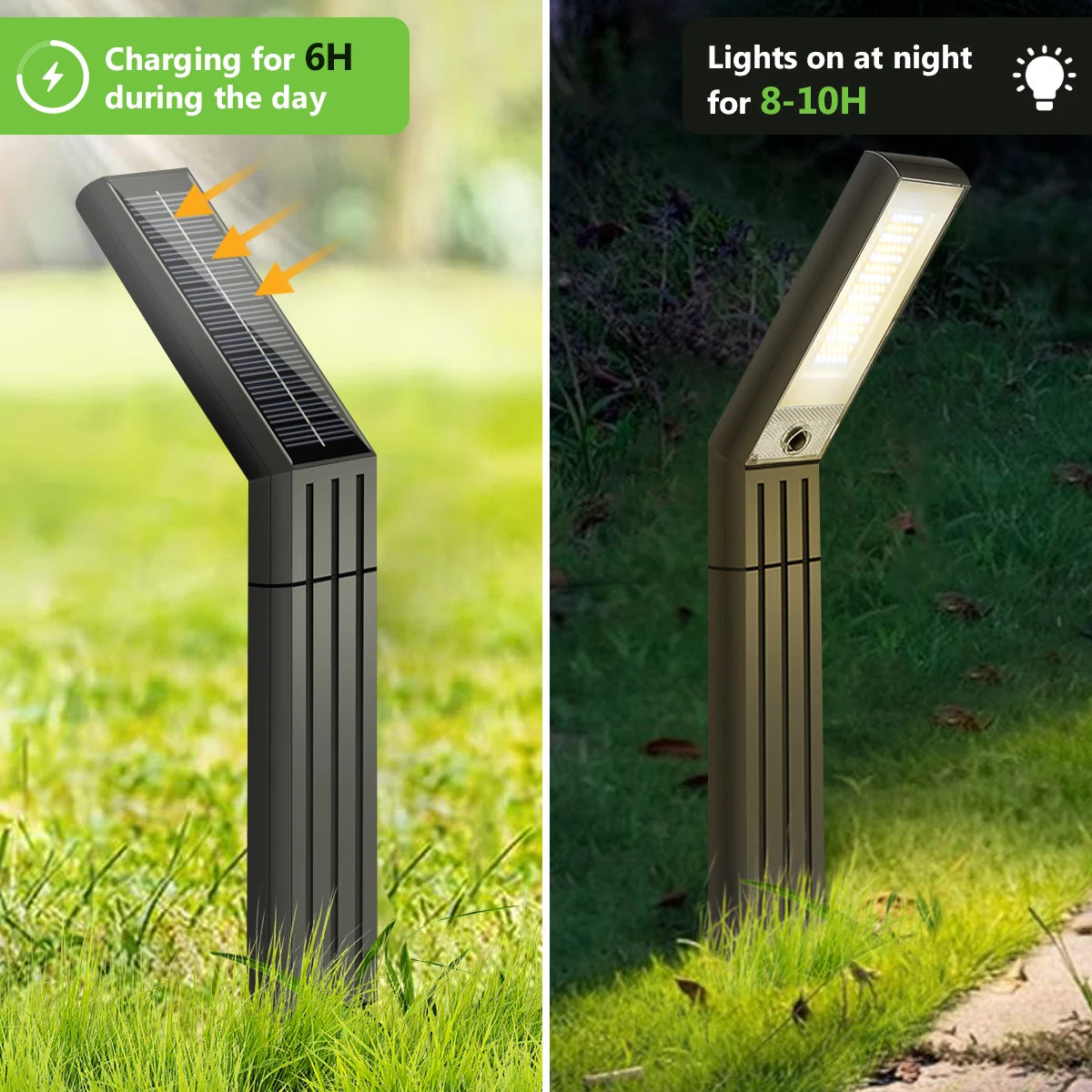 Solar Pathway Lights Outdoor Super Bright Outdoor Solar Lights with Warm White and White Light Waterproof Solar Garden Light