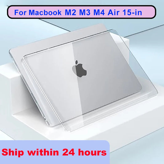 Laptop Cases for MacBook Air 15 Case M4 2025 A3241 Touch ID pasta macbook Air 15.3 inch 2024 M3 A2941 M2 2023 A3114 Funda shell