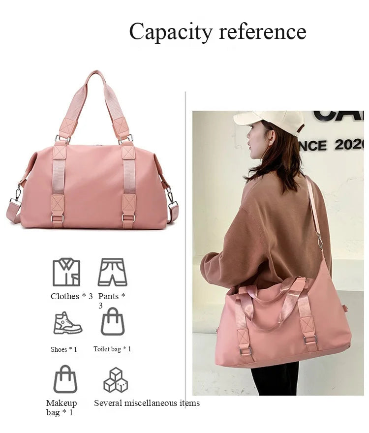 Large Gym Bag with Wet Dry Compartment | Sport Duffel for Women Men | Travel Tote