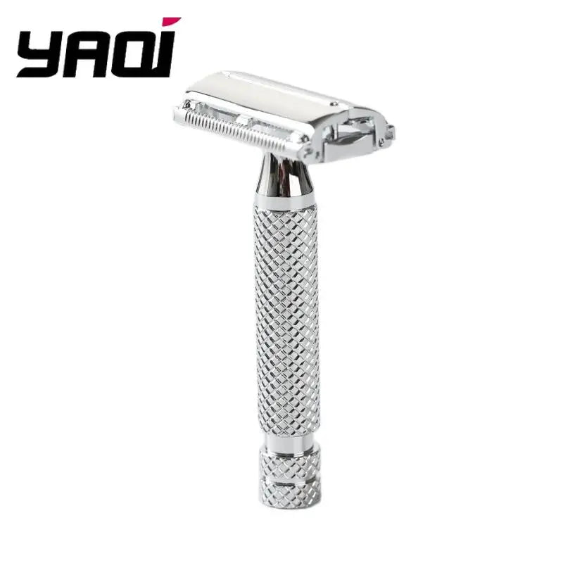 Yaqi Monarch Chrome Color Safety Razor 0.90mm Blade Gap 85MM Handle Length And 13.5MM Diameter For Mens Precise Shave Experience