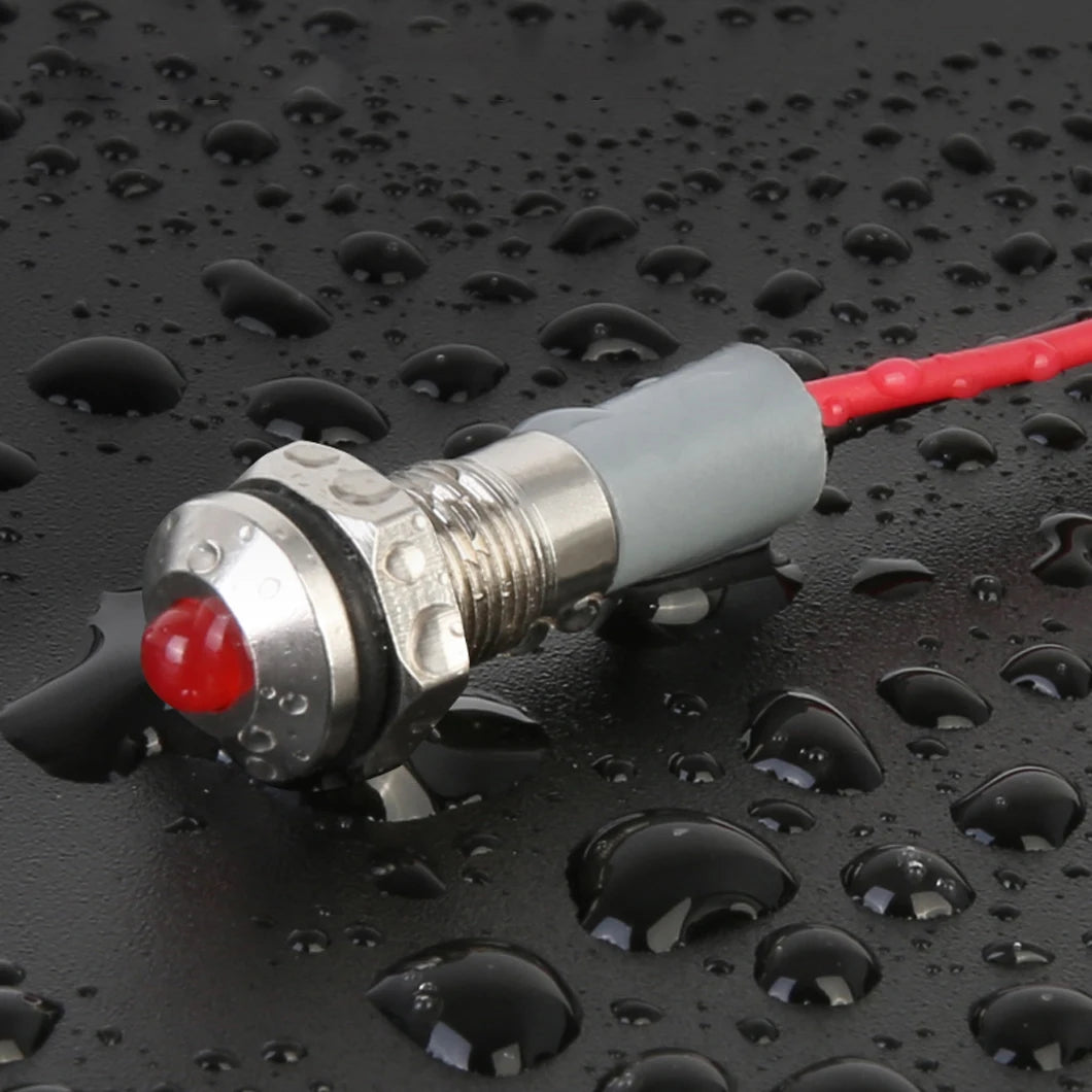ABILKEEN 20PCS 6MM Mini Industrial Signal Indicator Light 3-6V 12-24V 110V 220V  IP65 Waterproof Metal Pilot Light
