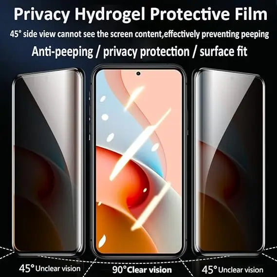 3PCS Privacy Hydrogel Film For Motorola Edge 50 40 30 Pro Ultra Neo G85 G84 G75 G55 G54 G45 G35 Without Fingerprint Unlocking