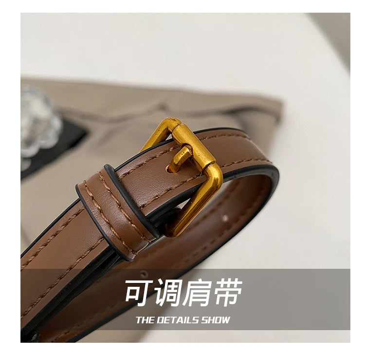 2025 New Classic Style Solid PU Square Shoulder & Crossbody Bags High Quality Sense of Luxury Simple Commute Handbags for Women