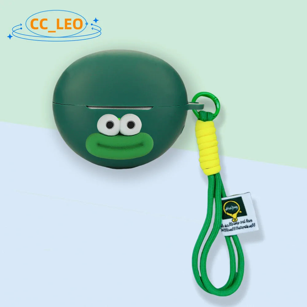 For Honor Choice EarBuds Clip Case Cute Lanyard Pendant Cartoon Cat Suitable for Honor Choice EarBuds Clip Protective Cover