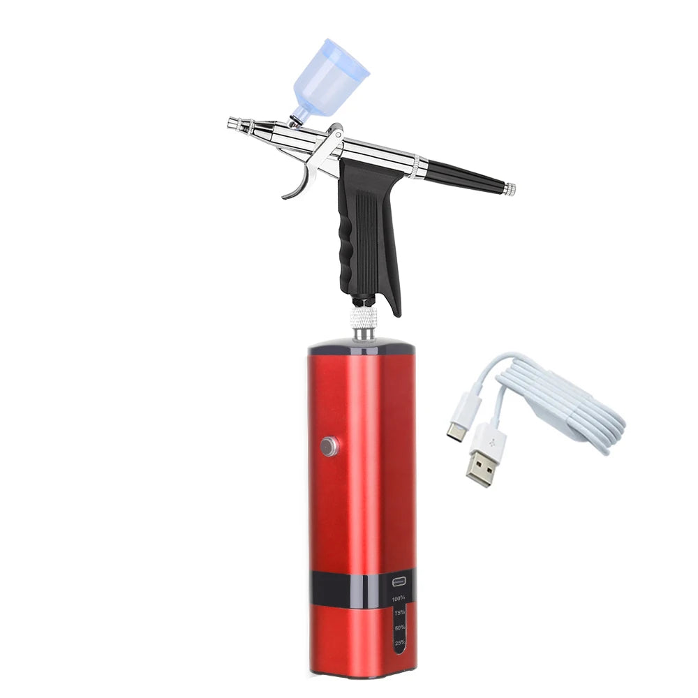 High Quality Cordless Mini Airbrush With Compressor Trigger Gun Cleaning Kit Foundation Makeup Oxygen Infusion Apparatus