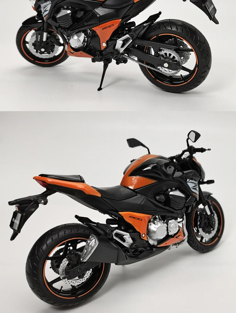 1/12 Kawasaki Ninja Z800 Alloy Racing Cross-country Motorcycle Model Simulation Metal Toy Street Motorcycle Model Childrens Gift