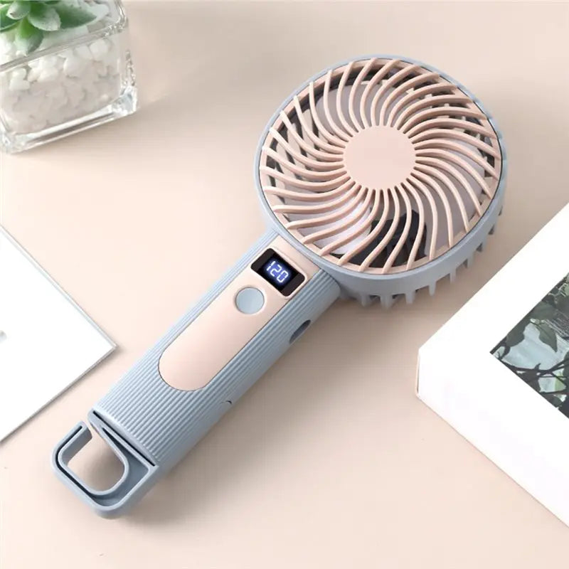 YCOC-Standing Fan Bladeless Electric Handheld Fans Portable Hand Fan USB Rechargeable Fan Fan Green