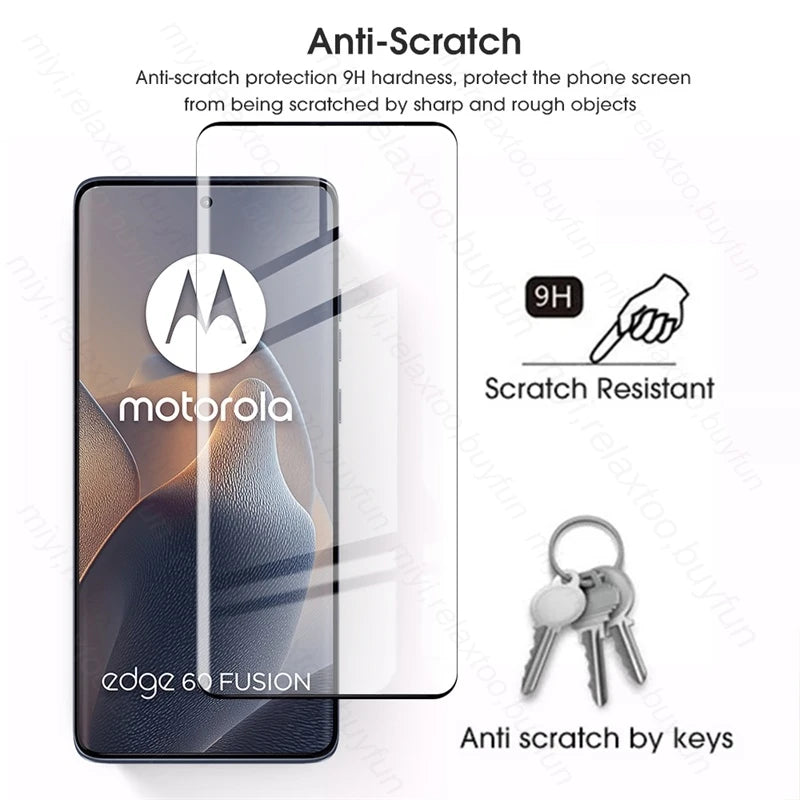 Edge60Fusion 6To1 9D Curved Glass Screen Protector For Motorola Edge 60 Fusion 5G Camera Protective Glass On Edge60 Pro 60Fusion