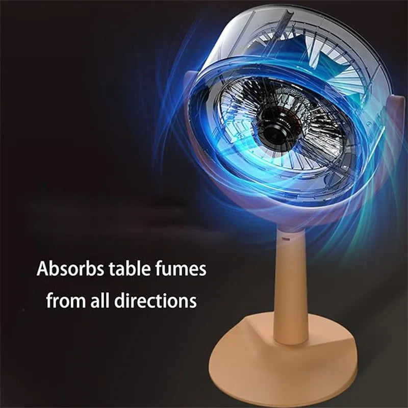 Portable Electric Desktop Range Hood USB Adjustable Angle Mini High Suction Power Exhaust Fan for BBQ Hot Pot Kitchen Appliances