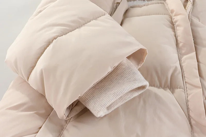 Baby ClothesChildren Clothing Boys and Girls Jumpsuits with Fleece and Cotton Jacket Outdoor Hugging Winter Cotton Clothe