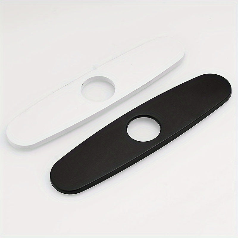 1pc Faucet Bottom Cover Base, Silver Faucet Cover, Oval Stainless Steel Hole Cover, Deck For Bathroom Or Kitchen Sink Faucet