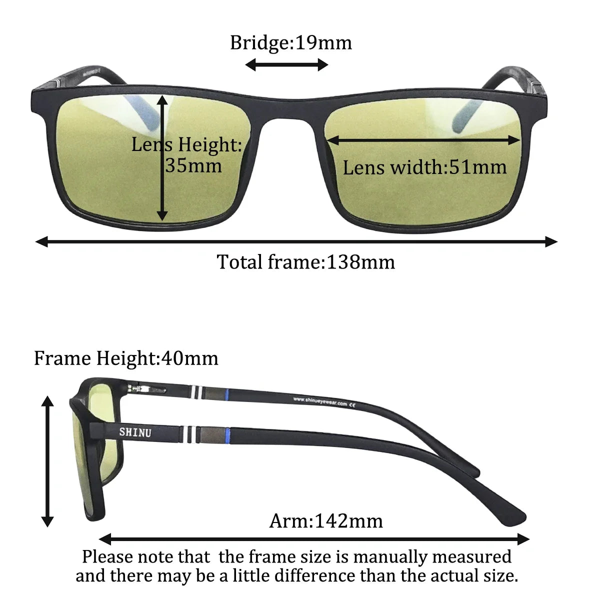 SHINU colorful reading glasses men blue light blocking smart glasses standard diopter blocking Harmful blue light only