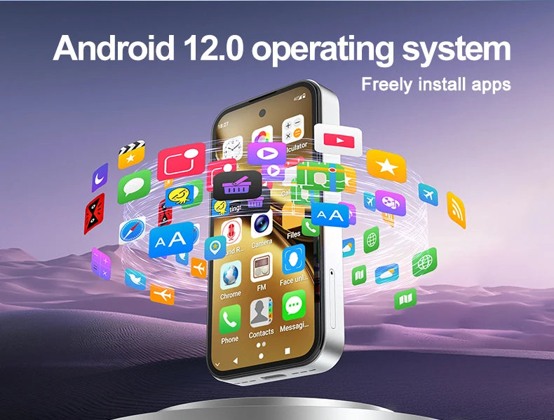 SOYES Q333 4GB RAM 64GB ROM Android 12.0 Smartphone MTK6762 2000mAh Face ID 4G LTE Type-C OTG 3.58‘’ Screen 8MP/5MP Small Phone