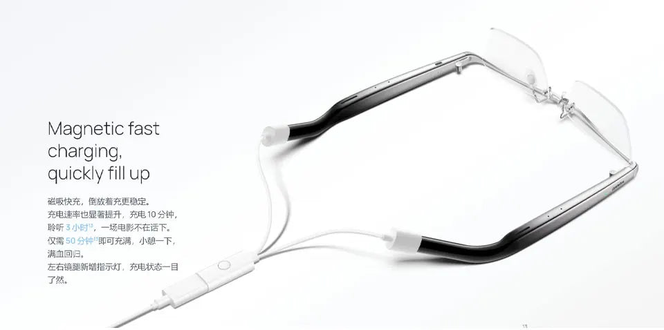 Huawei Smart Glasses 2 All-weather intelligent broadcasting, 11 hours of continuous listening