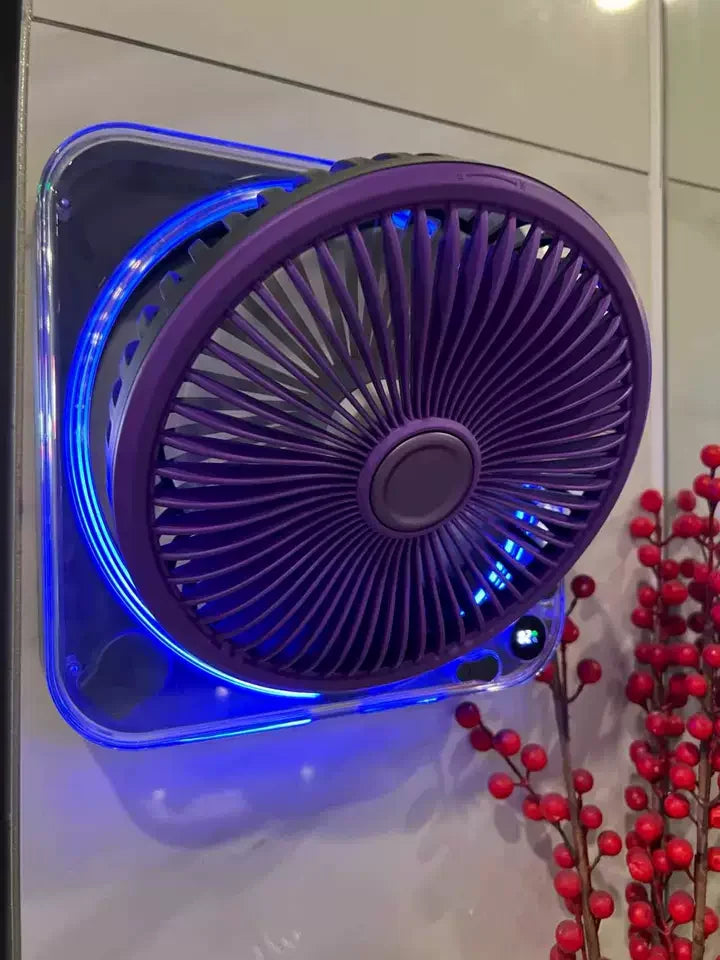 Remote Control Wall Hanging Electric Fan, Kitchen Toilet Special Refrigeration Mini Air Conditioner, Silent Charging Wall Fans