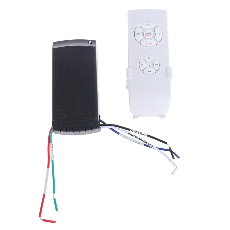 110-240V Universal Ceiling Fan Lamp Speed Remote Control Kit Timing Wireless