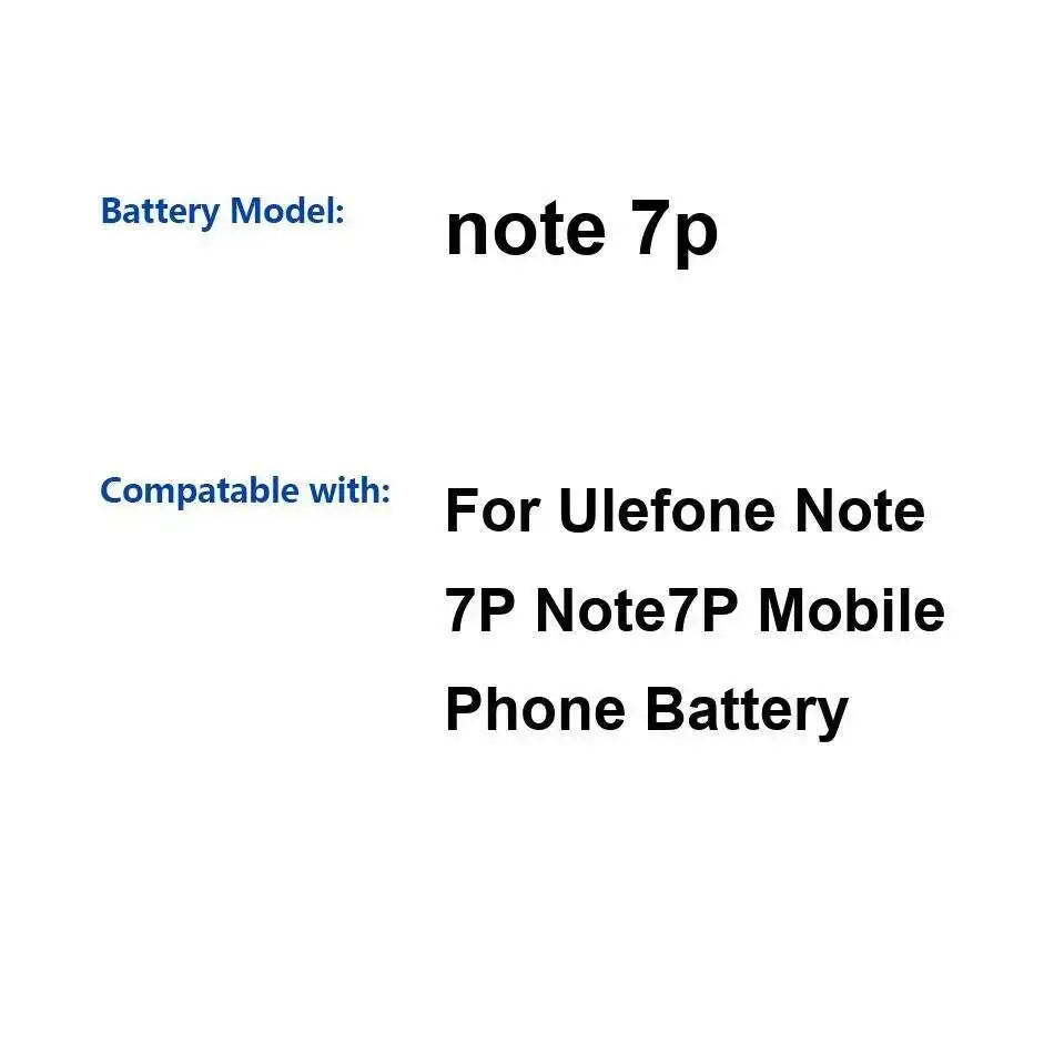 Mobile Phone Battery Safe S11/Note7 3300-5180Mah For Ulefone S11 7 Note 11P 13P 6P 6T 7P 9P 6 10 16 Pro
