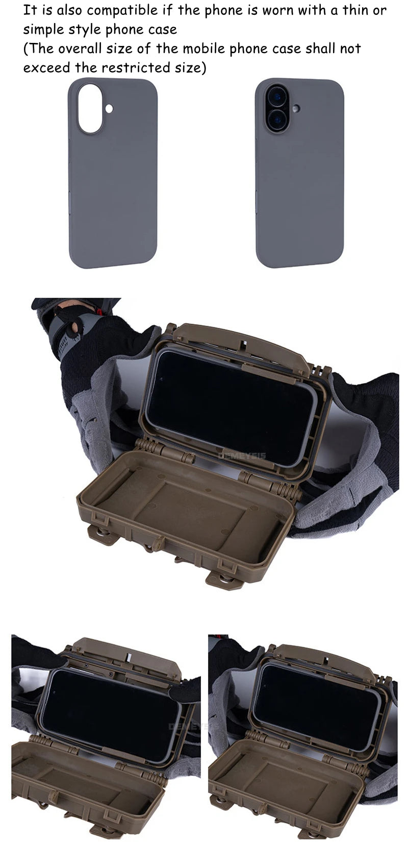 Tactical MOLLE Mobile Phone Box V2 Sport Chest Rig Hunting Vest Navigation Board Instant Equipment  Front Panel Phone Holder