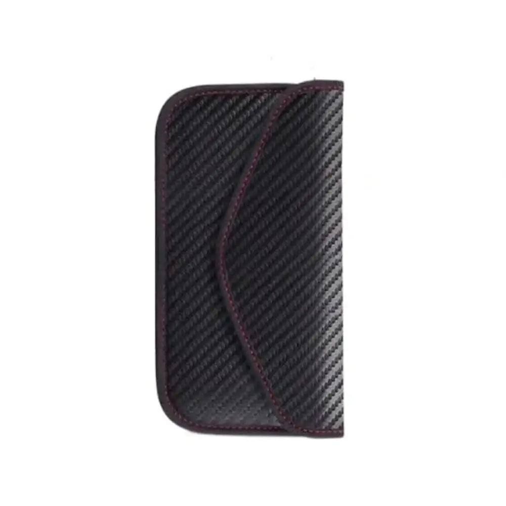 RFID Signal Blocking Holder Black Carbon Fiber Key Fob Cage Anti-Theft Security Protection Key Storage Bag Car Keys Pouch