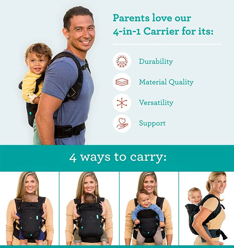 Four-in-one Baby Shoulder Strap with Baby Shoulders Infant Baby Carrier All Positions Sling Wrap Cool Air Mesh Cotton Backpack