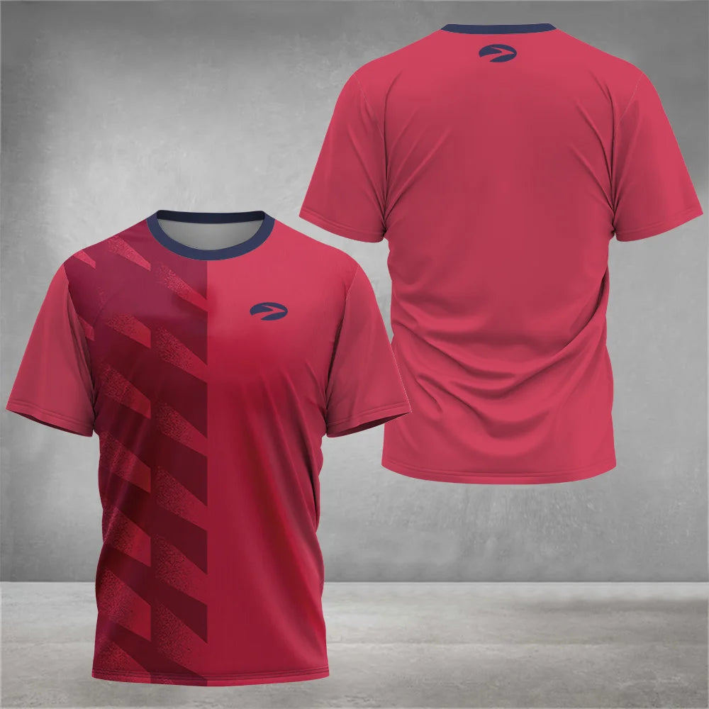New Men's Crew Neck T-shirt Top Summer Holiday Lightweight Beach Short Sleeve Tee Tennis Badminton Volleyball Casual T-Shirt top