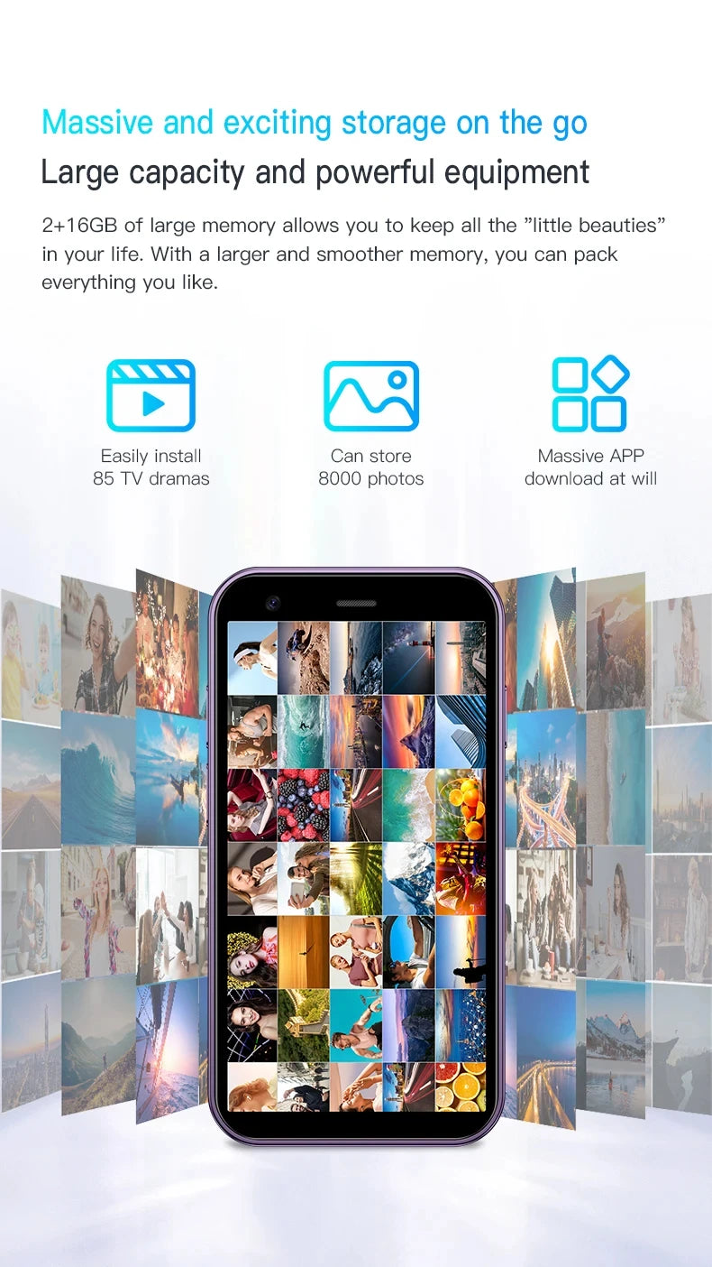 Hot Selling Mini Smartphone 3G WCDMA 3.0"Display Dual SIM Android System WiFi GPS 2GB+16GB Play Store Small Portable Smart Phone