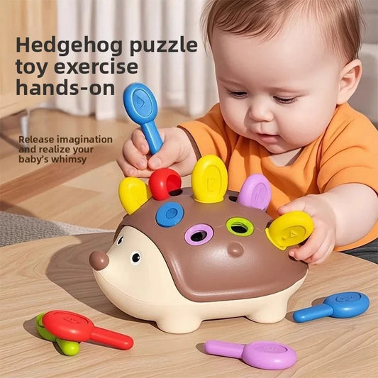 Montessori Baby Hedgehog Toys Concentration Training Education Toys Fine Motor Sensory Educational Toy for Kids Birthday Gifts