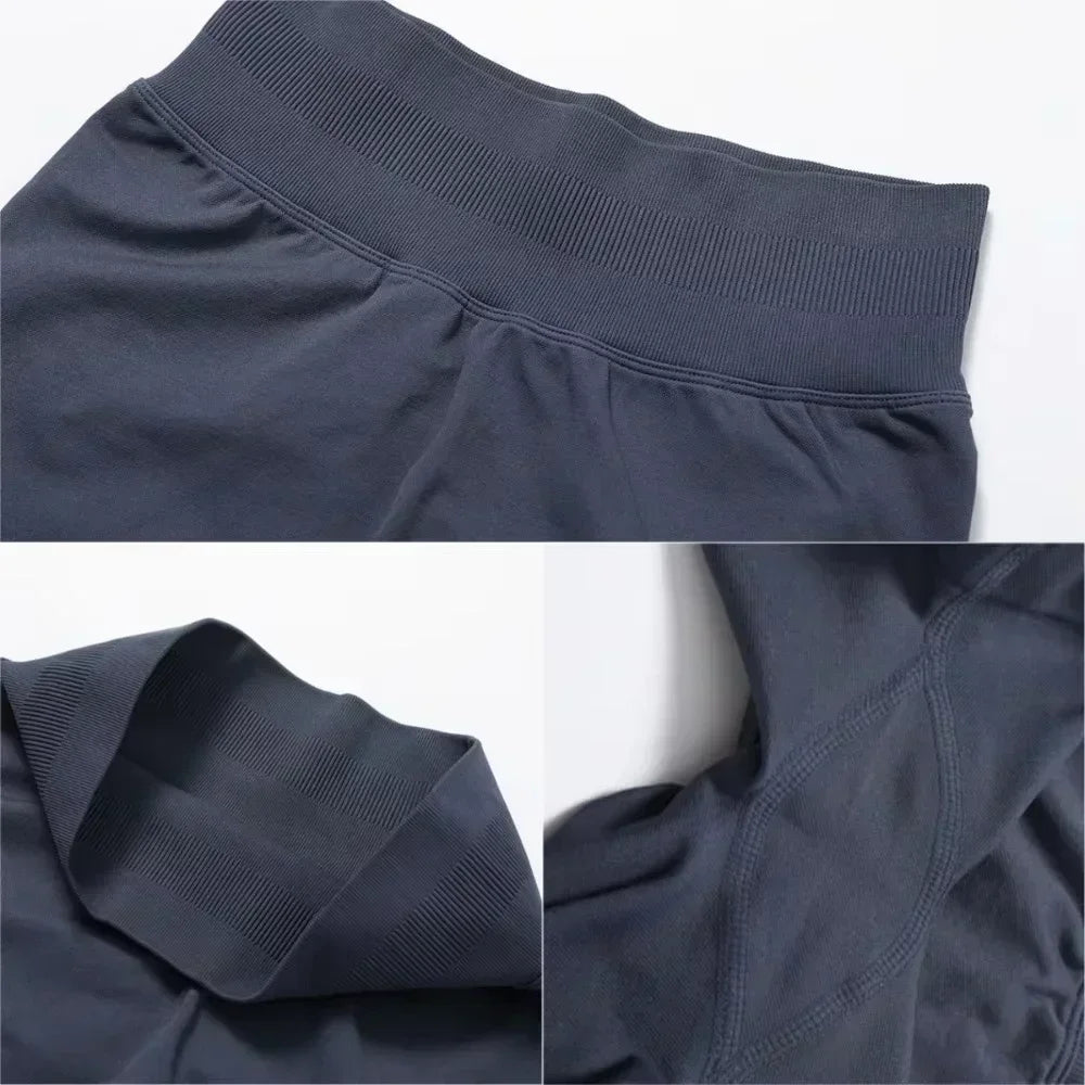 Leggings with Logo Scrunch Seamless Yoga Women Legging Gym Sports Pants Low Ribbed Band High Stretch Fitness Tights Pant